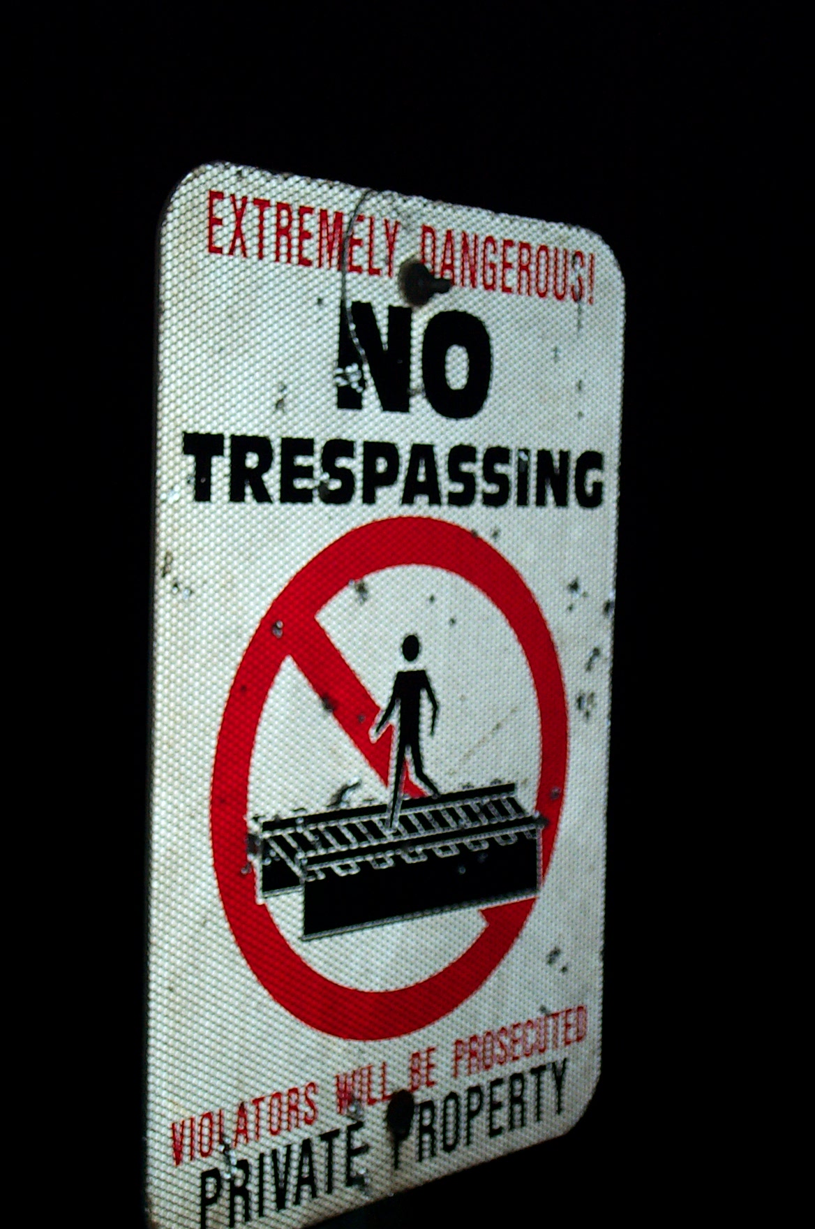 railroad trestle sign