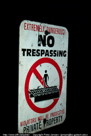 railroad trestle sign