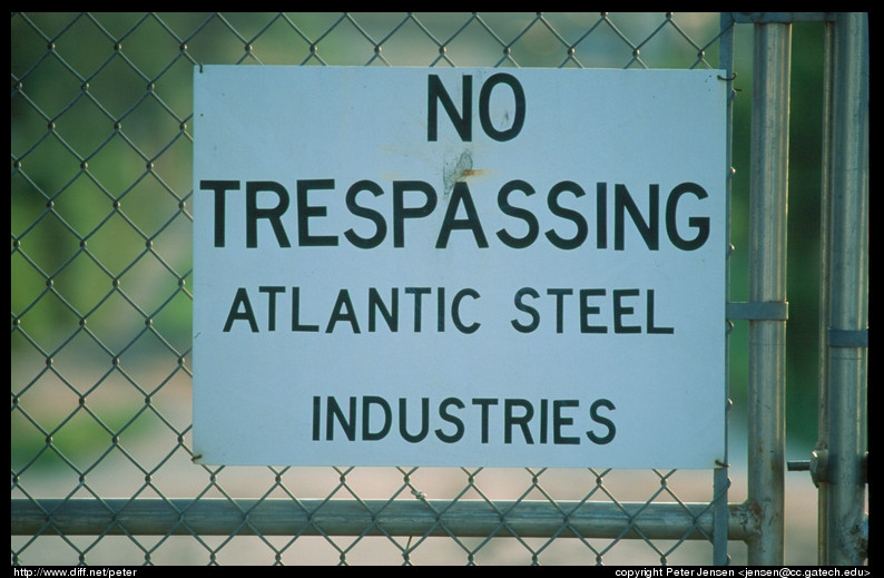 atlanta steel no trespassing