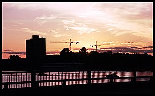 sunset from Harvard bridge