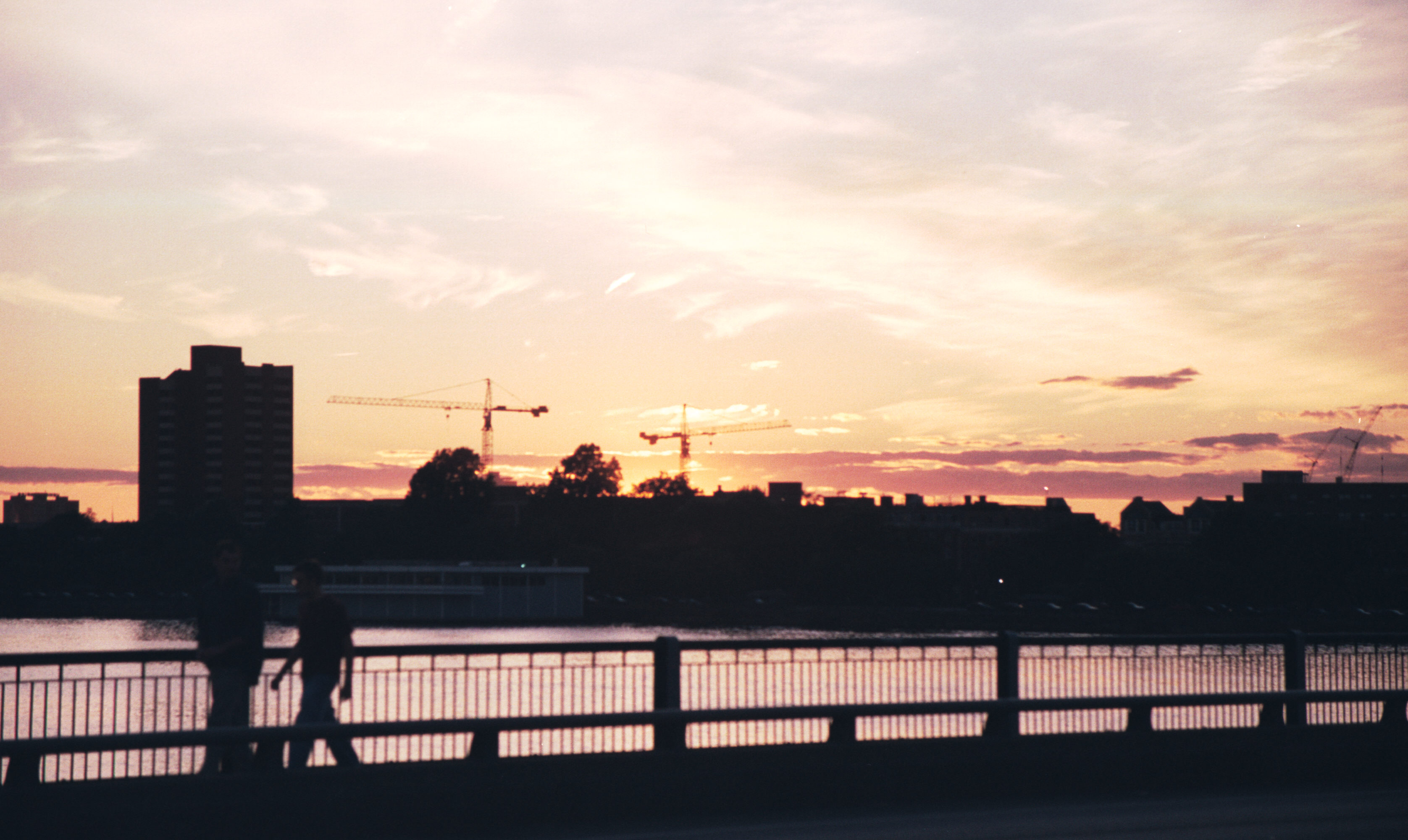 Harvard bridge sunset