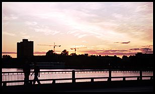 Harvard bridge sunset