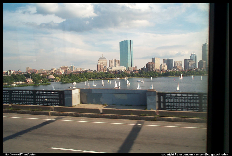 Races on the Charles (from the T on the way to Charles/MGH)