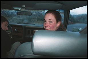 Lindsay in car