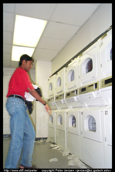 Anand does laundry