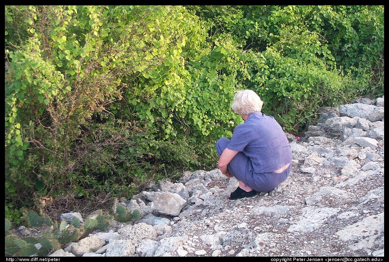Kathi exploring rocks