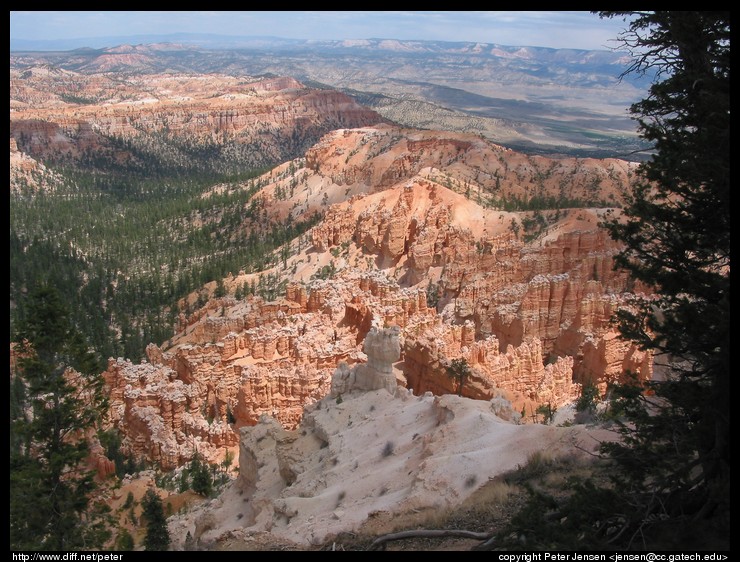 view down at Bryce