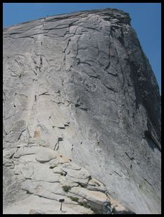 the Half Dome approach from a distance