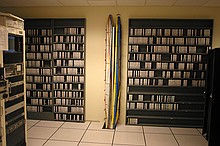 lots of tapes (tape library thing is to the left)