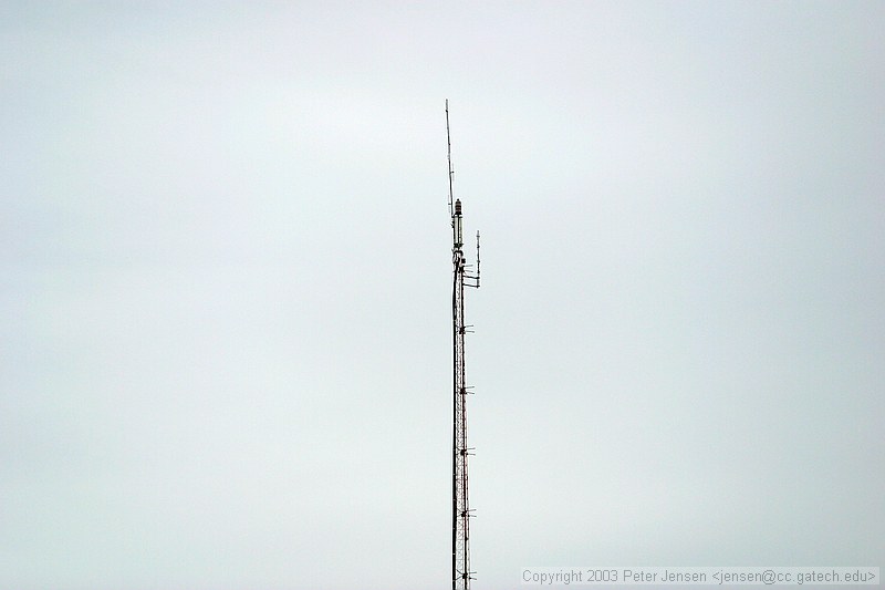 top of the WREK tower with W4AQL antenna