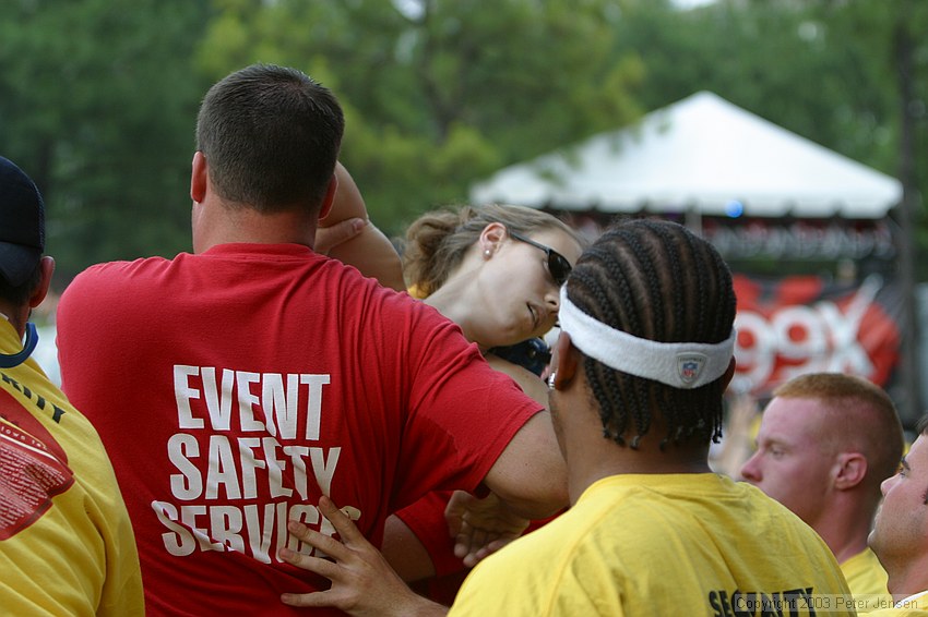 unconscious woman who was quite quickly transported to medics by the event staff