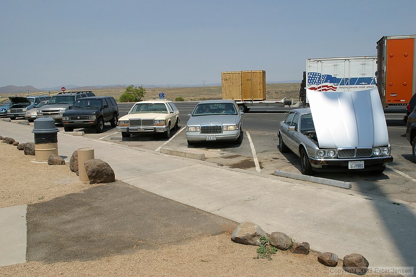 the overheating crew after a mild climb on I-17 north of Phoenix