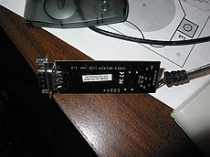 the bottom of the Belkin F5U409 USB -> serial adapter