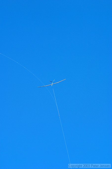 a launch with the retriever line visible to the left
