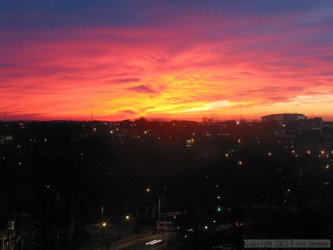 a nice sunset; all pictures taken from the 5th floor of Tech Square Research Building (TSRB)