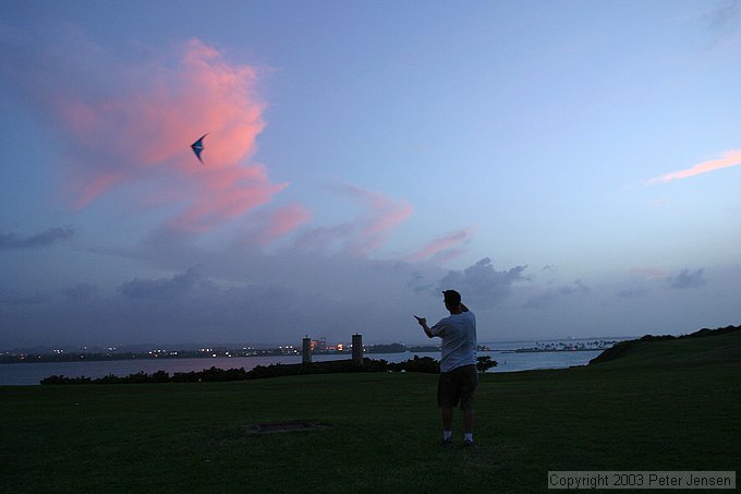 stunt kite over El Morro