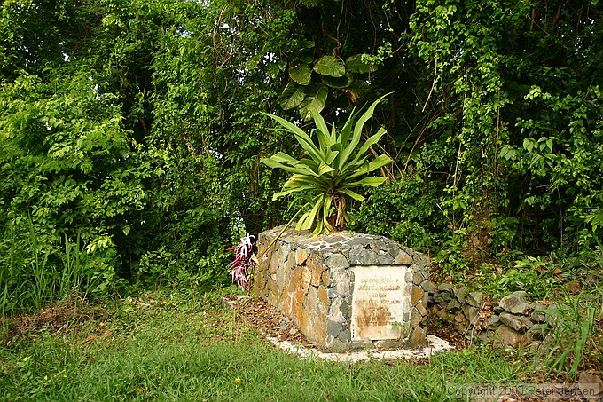 Joseph Adams grave, one of the residents of Tortola