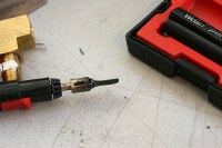 the hot knife from my Weller Portasol butane soldering iron at home