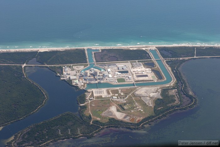 St Lucie nuclear power plant southeast of Ft Pierce