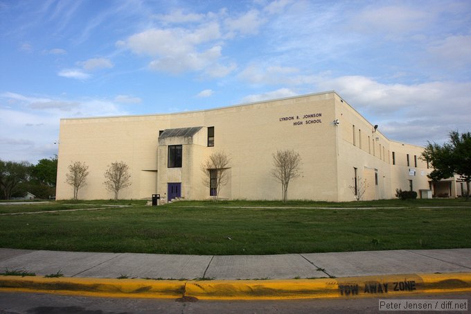 LBJ High School - virtually unchanged on the exterior of this side since 1998