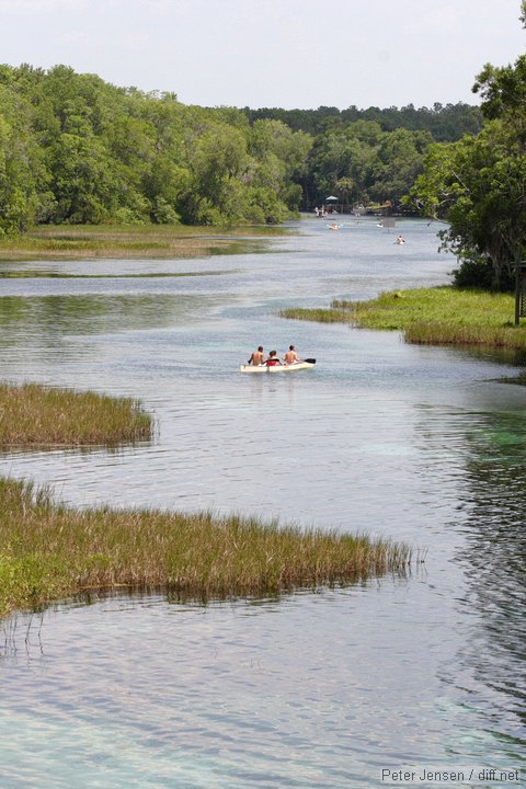 paddlers on the Rainbow River