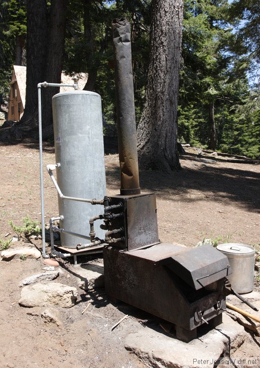 wood-fired hot water heater