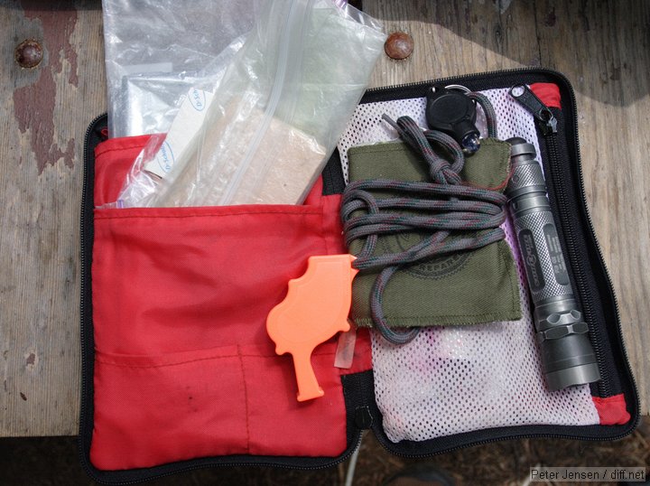 misc safety/survival gear - flashlight was really not necessary, had it in my pocket when we got out of the car and forgot to put it back