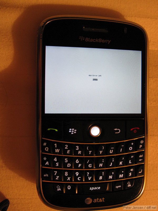 "App Error 205" - what I saw on my BlackBerry when the front desk called at 9:30 am with the message, "Get your butt to work". Apparently not showing up or answering your phone for a few hours was no big deal for my co-workers, though I did enjoy the sleep.