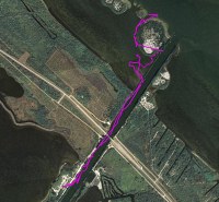 GPS tracklog - spotty coverage because I had it in the drybag underneath everything else