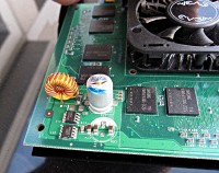 This picture is from Oct 2009 and shows the original cap to fail on the video card.
