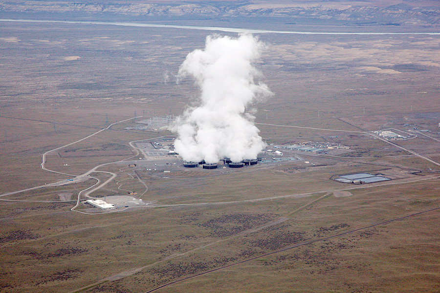 Columbia Generating Station with the Columbia River in the background