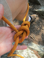 double bowline before dressing and tightening