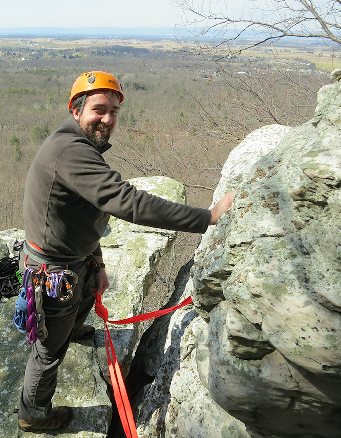 D rigging a top rope on Pillar #2