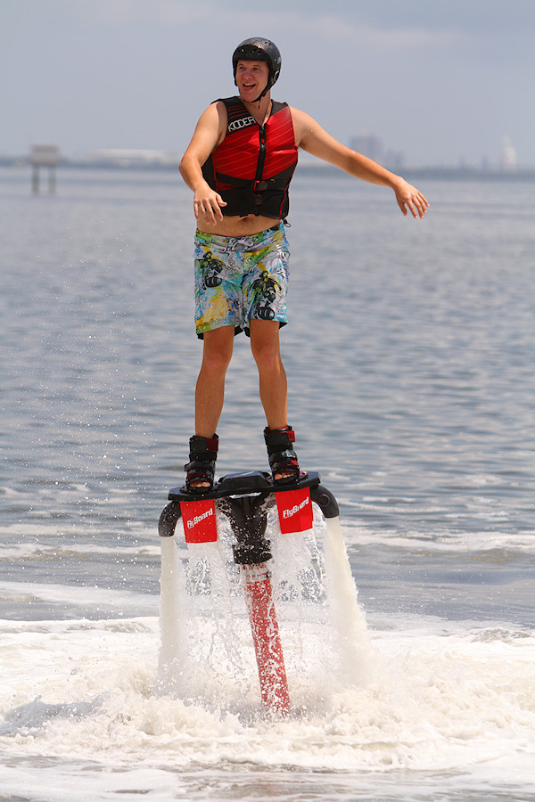 guy having a good time on the FlyBoard thing