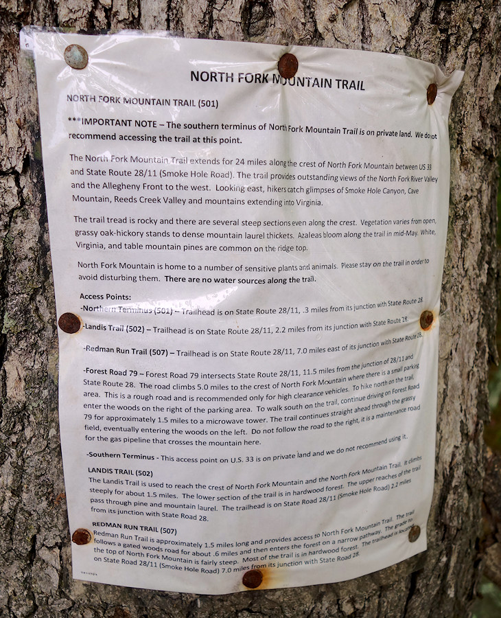 North Fork Mountain Trail info