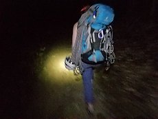 all proper hikes out are by headlamp