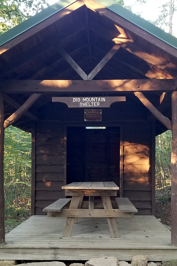Big Mountain shelter on the Tuscarora Trail