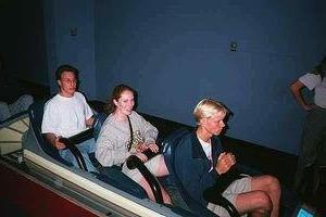 people on space mountain