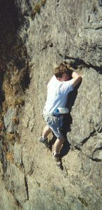 brian climbing on blood mountain