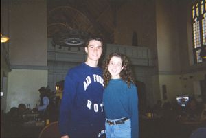 jack and wynnie in brittain dining hall