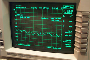 network analyzer on the W4AQL/R antenna