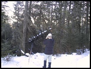 Peter taking picture of his camera setup at the AT