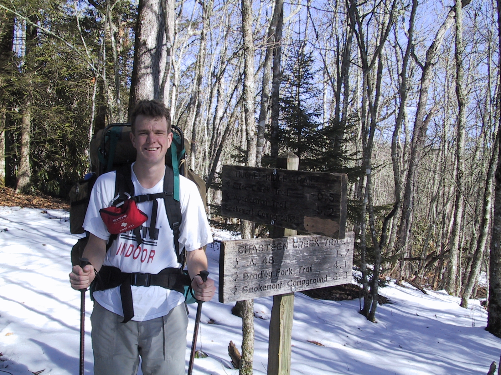 peter at the end of chasteen creek trail