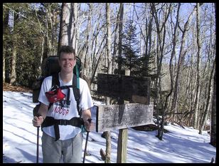peter at the end of chasteen creek trail