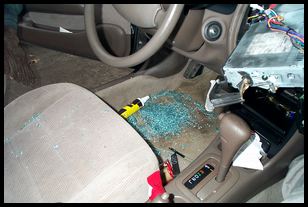 Alex's car after stupid criminals