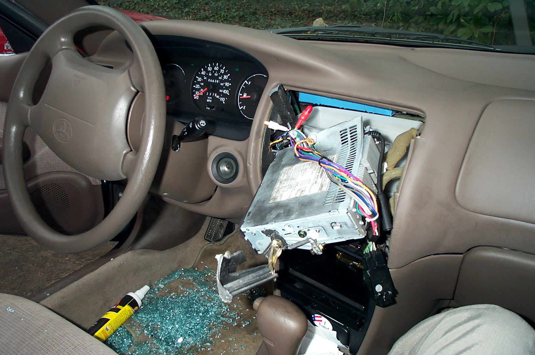 Alex's car after stupid criminals