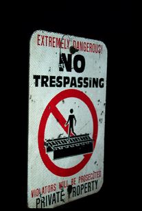 railroad trestle sign