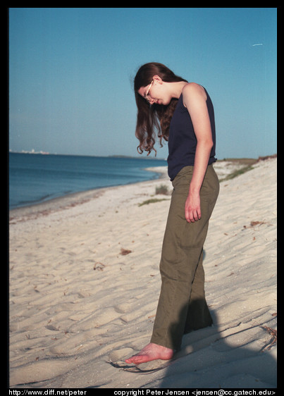 blair on beach