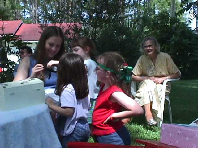 opening gifts w kids