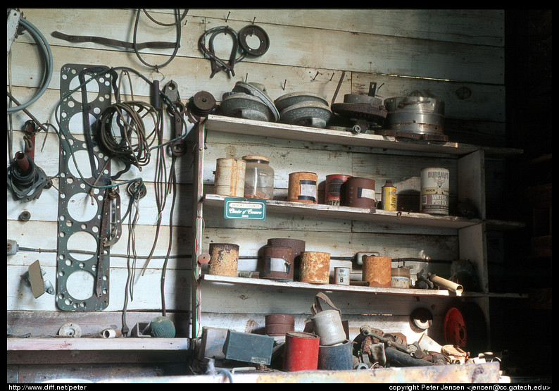 old barn cans inside